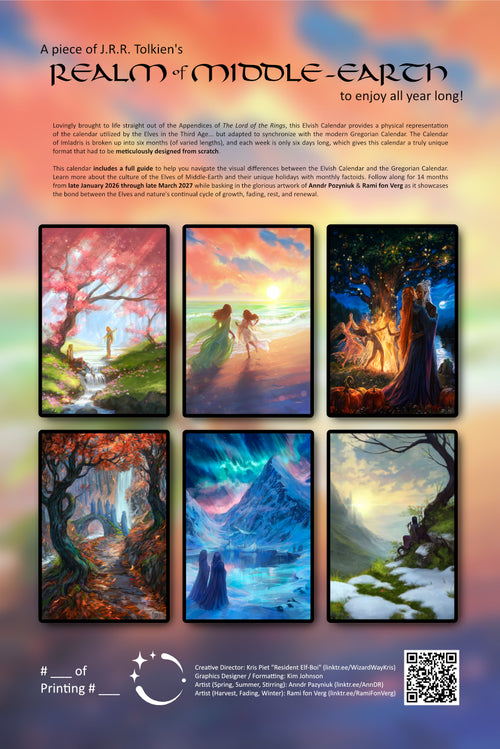 PRE-ORDER: Elvish Calendar 2026-2027