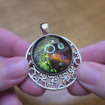 SSP091 Ornate Starscape: Green/Gray/Gold  - Double Magnetic