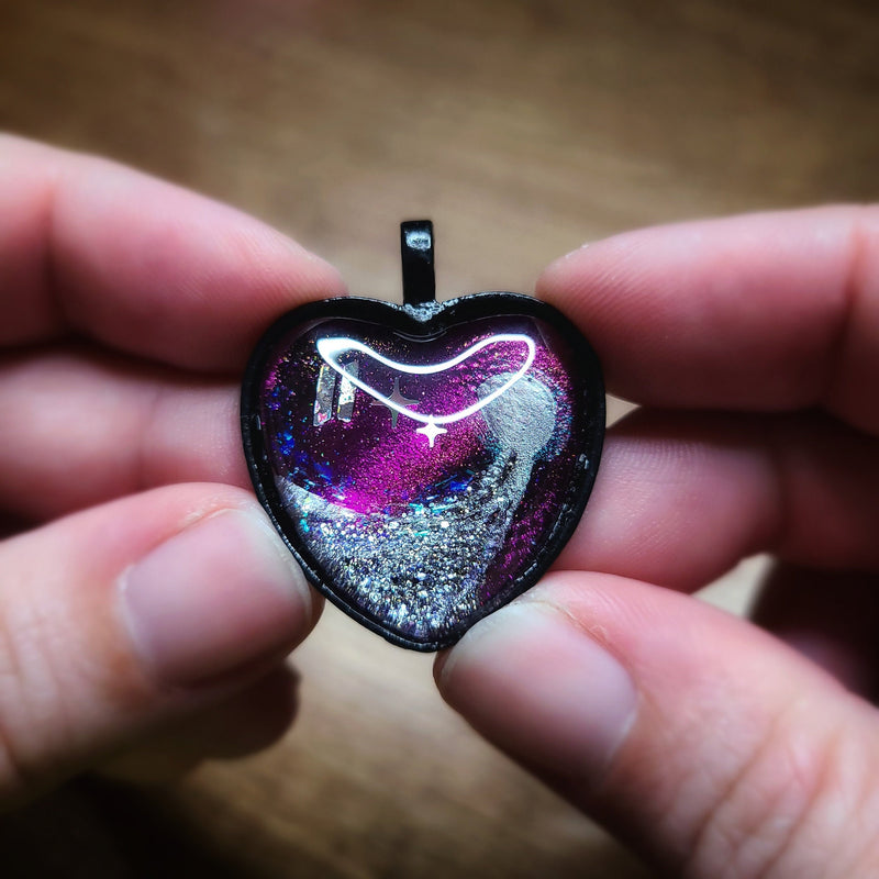 BTS057 Heart Starscape: BTS Silver Comet on Magnetic Purple