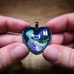 BTS079 Heart Starscape: BTS Lavender Comet on Magnetic Indigo